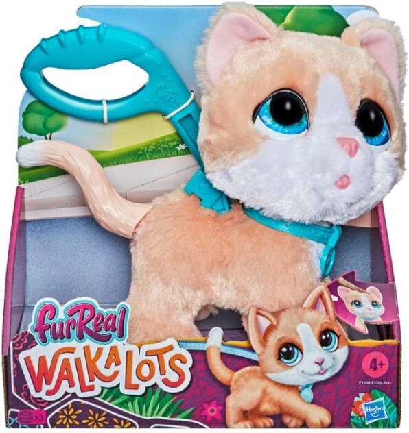 FurReal Friends Walkalots Big Wags beige kat interactieve knuffel