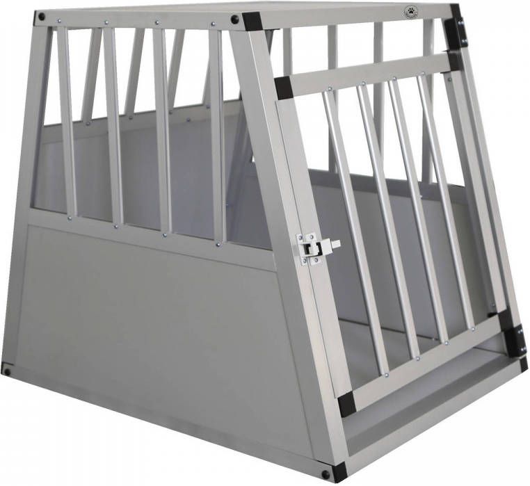 4animalz ® Trapeze Hondenbench Autobench Zilver 69x54x60 Cm Small