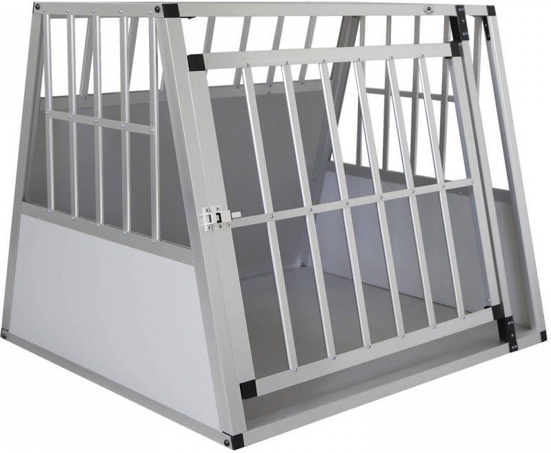 4animalz ® Trapeze Hondenbench Autobench Zilver 81x91x74 Cm Medium