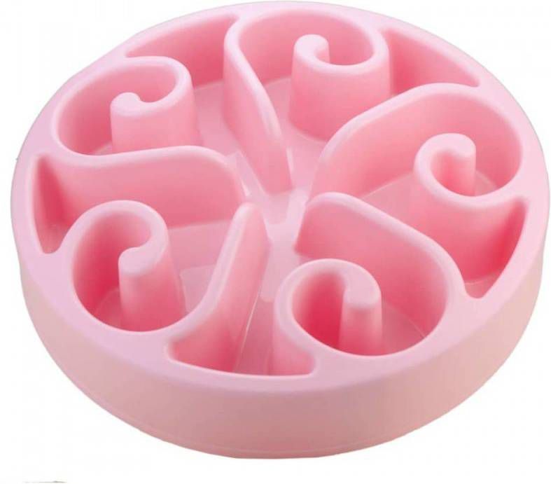 Eat Slow Live Longer Original Hondenvoerbak Ø 20.5 cm Roze