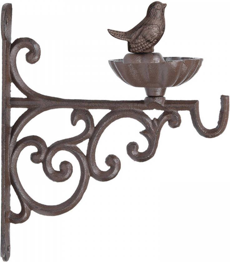 Esschert Design Wand Vogel Voederbak/drinkbak Met Haak Gietijzer 19 Cm Vogelvoederhuisjes