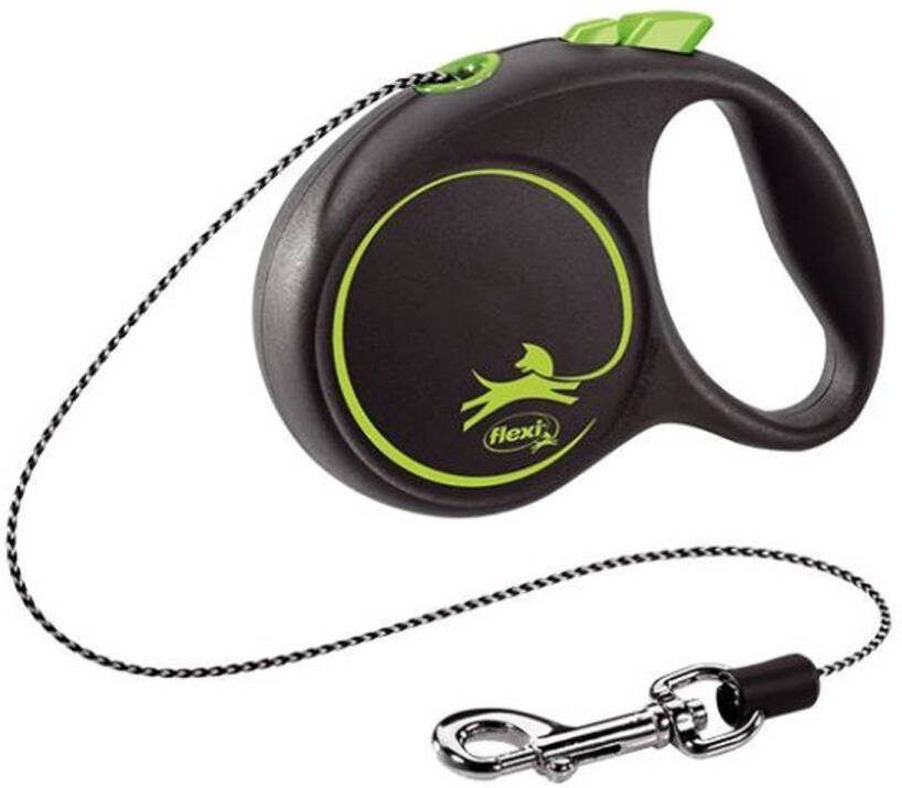 Flexi Black Design Koord Xs 3 m Hondenriem Groen&Zwart