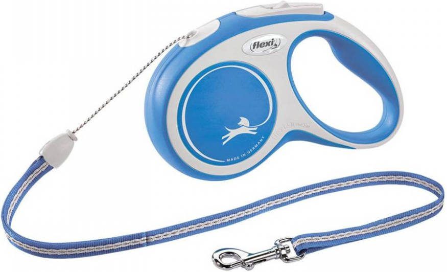 Flexi Rollijn New Comfort Koord S Blauw&Lichtgrijs Hondenriem 8