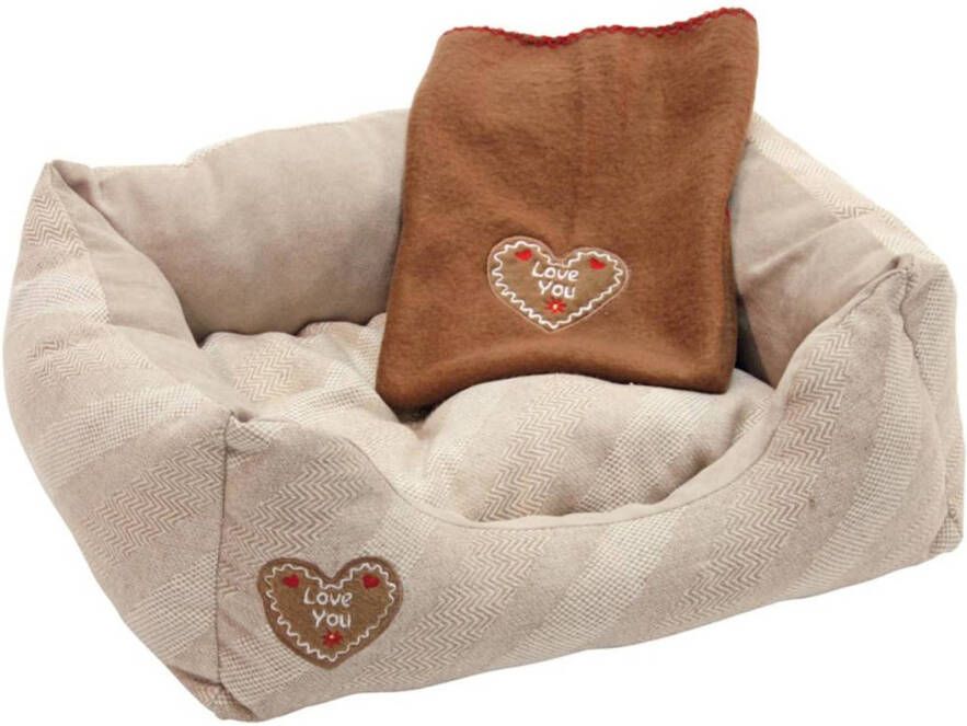 Kerbl Hondenmand Love You 61x48x18 cm beige 81262