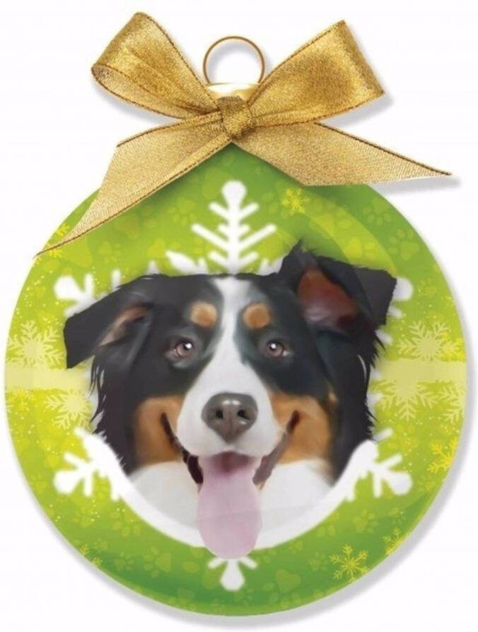 Merkloos Kerstboom Decoratie Kerstbal Hond Berner Sennen 8 Cm