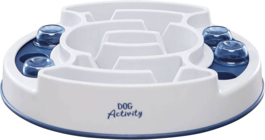 Trixie Dog Activity Slide & Feed Denkspel Hondenspeelgoed 30x27 cm 0.589 kg Wit Donkerblauw 1 stuk Level 1