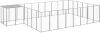 VIDAXL Hondenkennel 15, 73 m&#xB2, staal zilverkleurig online kopen