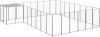VIDAXL Hondenkennel 15, 73 m&#xB2, staal zilverkleurig online kopen