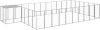 VIDAXL Hondenkennel 19, 36 m&#xB2, staal zilverkleurig online kopen