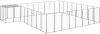 VIDAXL Hondenkennel 20, 57 m&#xB2, staal zilverkleurig online kopen