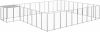 VIDAXL Hondenkennel 25, 41 m&#xB2, staal zilverkleurig online kopen
