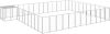 VIDAXL Hondenkennel 37, 51 m&#xB2, staal zilverkleurig online kopen