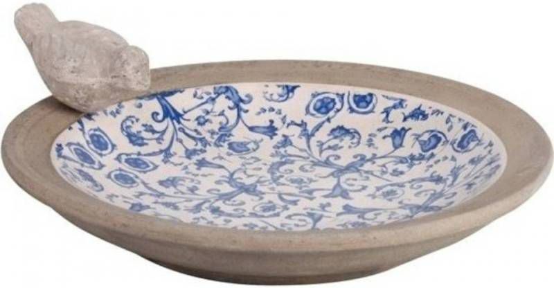 Merkloos Vogelbad/voederschaal Rond Keramiek 33, 5 X 33, 5 Cm Vogeldrinkschaal/voederbak Tuindecoraties