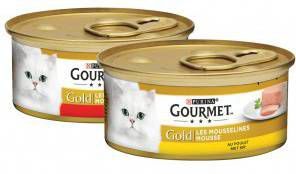 Gourmet Gold mousse met kip kattenvoer(blik 85 g)2 trays(48 x 85 gr )