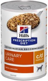 Hill&apos, s Prescription Diet C/D Multicare Urinary Care nat hondenvoer met kip blik 2 trays(24 x 370 gr )