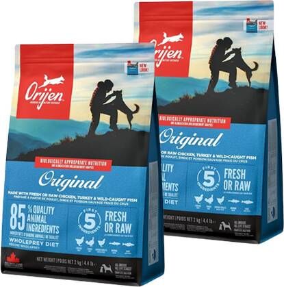 Orijen Whole Prey Original Dog Kip&Kalkoen Hondenvoer 11.4 kg