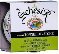 Schesir Kat Blik Gelei Vis 85 g Kattenvoer Tonijn&Zeewier