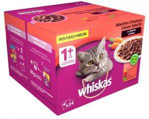 Whiskas 1+ Classic Selectie multipack 24 x 100g Per 2 verpakkingen(24 x 100g )