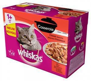 Whiskas 1+ Casserole Classic Selectie in Gelei zakjes 85 gr 2 x(12 x 85 gr )