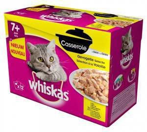 Whiskas Senior 7+ Casserole Classic Selectie in Gelei zakjes 85 gr 2 x(12 x 85 gr )