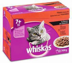 Whiskas 7+ Classic Selectie in saus multipack 12 x 100g Per 3 verpakkingen(36 x 100 g )