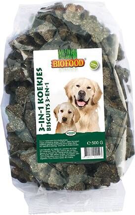 Biofood BF Petfood 3 in 1 koekjes voor de hond 2 x 500 gr