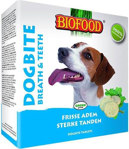 Biofood Snoepje Dogbite Tandverzorging Hondensnacks Naturel 55 stuks