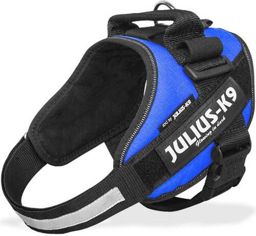 Dobeno Julius K9 Hondentuigje Powerharnas 35/43 Cm Nylon Zwart/blauw