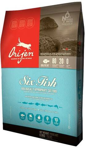 Orijen 6 Fish kat 5,4 kilo