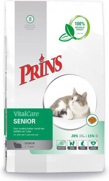 Prins VitalCare Senior kattenvoer 5 kg + gratis Prins NatureCare blik kattenvoer