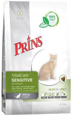 Prins Vitalcare Cat Hypo Allergeen Vis&Gevogelte&Rund Kattenvoer 5 kg