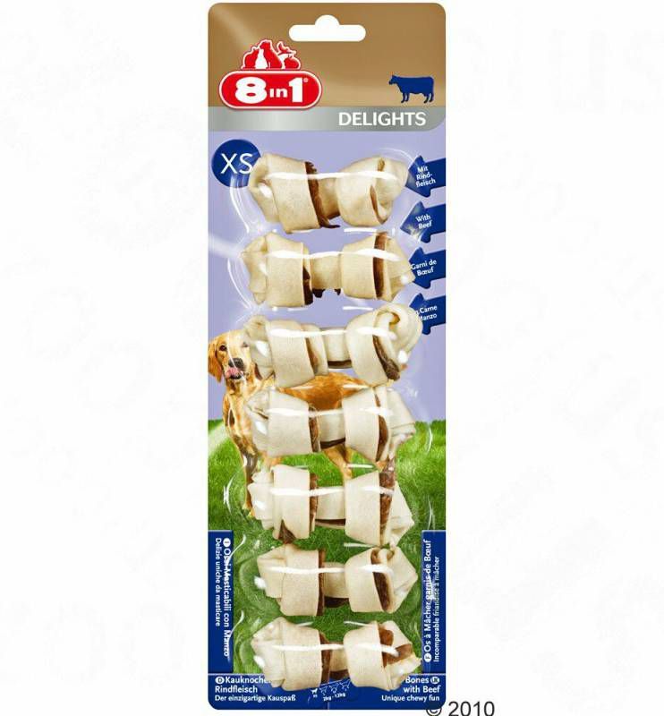 8in1 Delights Kauwknook Rundvlees Hondensnacks Xsmall