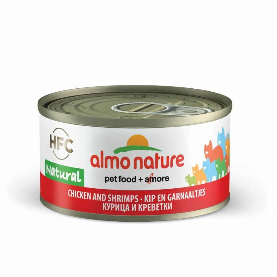 Almo Nature Hfc Cat Natural Blik 70 g Kattenvoer Kip&Garnaal Classic