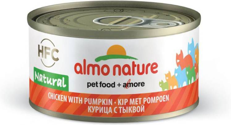 Almo Nature Hfc Cat Natural Blik 70 g Kattenvoer Kip&Pompoen Classic