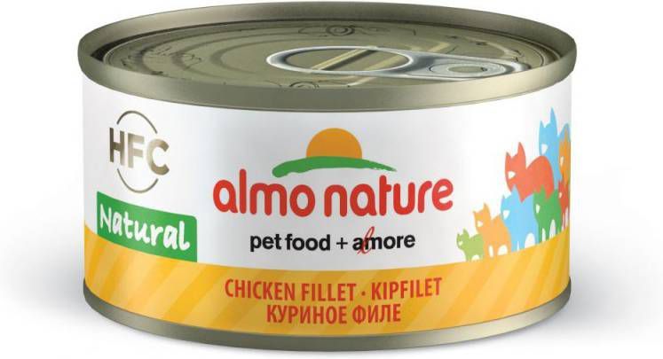 Almo Nature Hfc Cat Natural Blik 70 g Kattenvoer Kip Classic