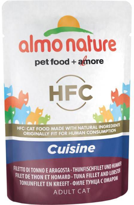 Almo Nature HFC Jelly Maaltijdzakje Tonijnfilet met Kreeft 24 x 55 g