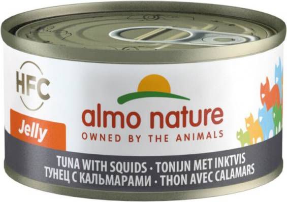 Almo Nature Hfc Cat Natural Blik 70 g Kattenvoer Tonijn&Inktvis