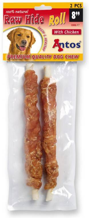 Antos Runderhuid Met Kip Rol Kip&Rund Hondensnacks 100 g