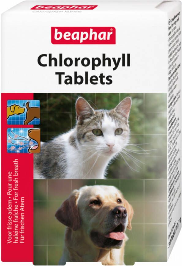 Beaphar Chlorophyl Tabletten voor hond en kat 2 x 30 tabletten