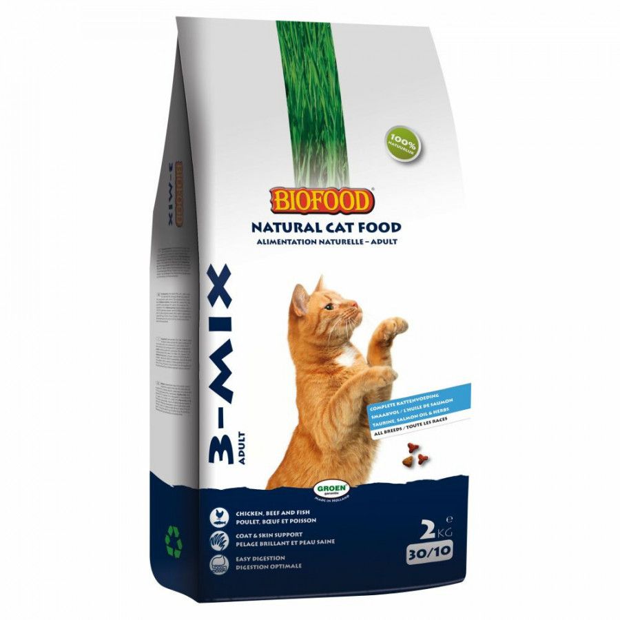 Biofood BF Petfood 3 Mix Adult kattenvoer 2 x 10 kg