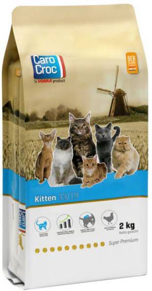 CaroCroc 33/19 Kitten kattenvoer 2 x 2 kg