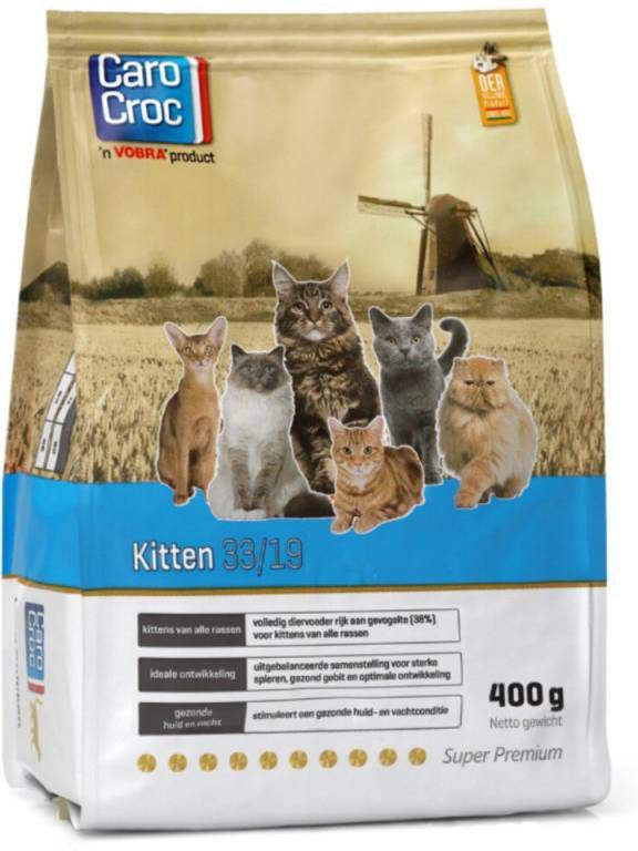 CaroCroc 6x Kitten 33/19 Kattenvoer 400 gr