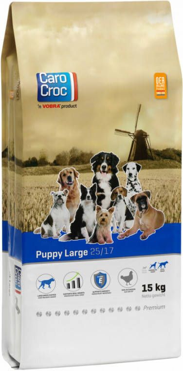 CaroCroc Puppy Large Gevogelte&Granen Hondenvoer 15 kg