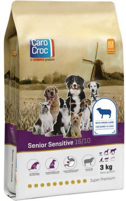 CaroCroc Senior Sensitive Lam&Granen Hondenvoer 15 kg
