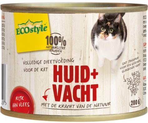 VITALstyle 6x Kattenvoer Blik Huid&amp, Vacht 200 gr