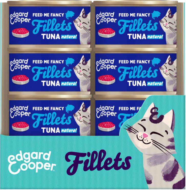 24x Edgard&amp, Cooper Kattenvoer Fillets Tonijn 70 gr