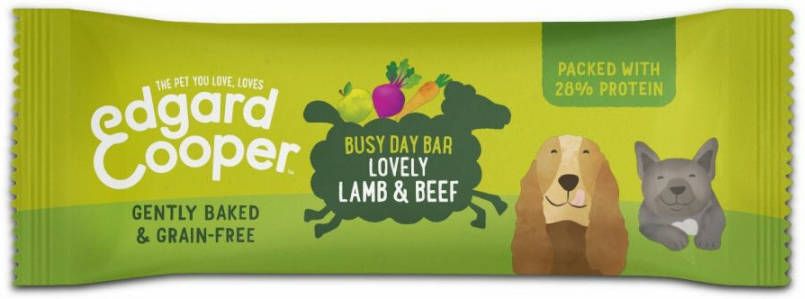 Edgard&Cooper Lamb & Beef Busy Day Bar 25 g Hondensnacks Lam&Rund&Appel