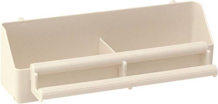Ferplast Voerbakje Fpi 4514 Vogel Voerbak Drinkbak 21x8.5x6.5 cm Beige