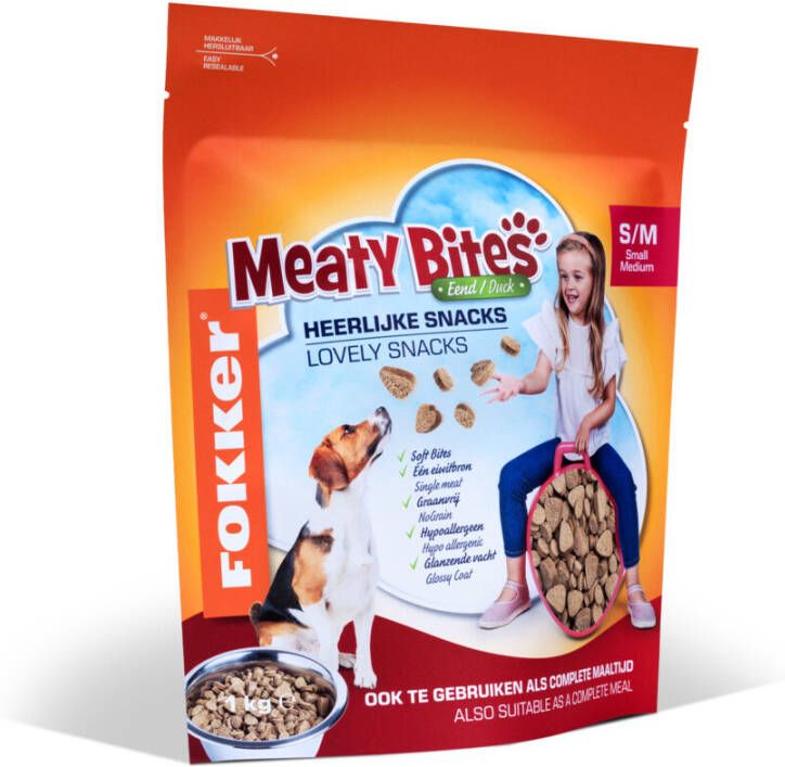 Fokker Dog Meaty Bites Small/Medium Hondensnacks 1000 g