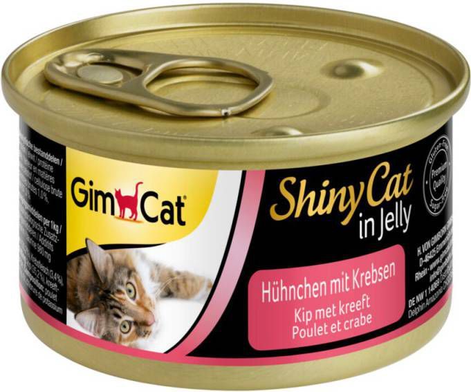 GimCat ShinyCat in Jelly Kip met Kreeft 24 x 70 gram